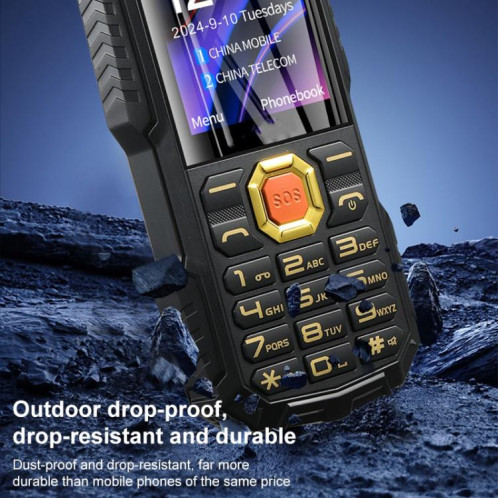 Téléphone robuste Q7+ 4G pour aînés, 1,77 pouces, 16 800 mAh, 21 touches, SOS, FM, réseau : 4G, double SIM (noir) SH001A1882-010